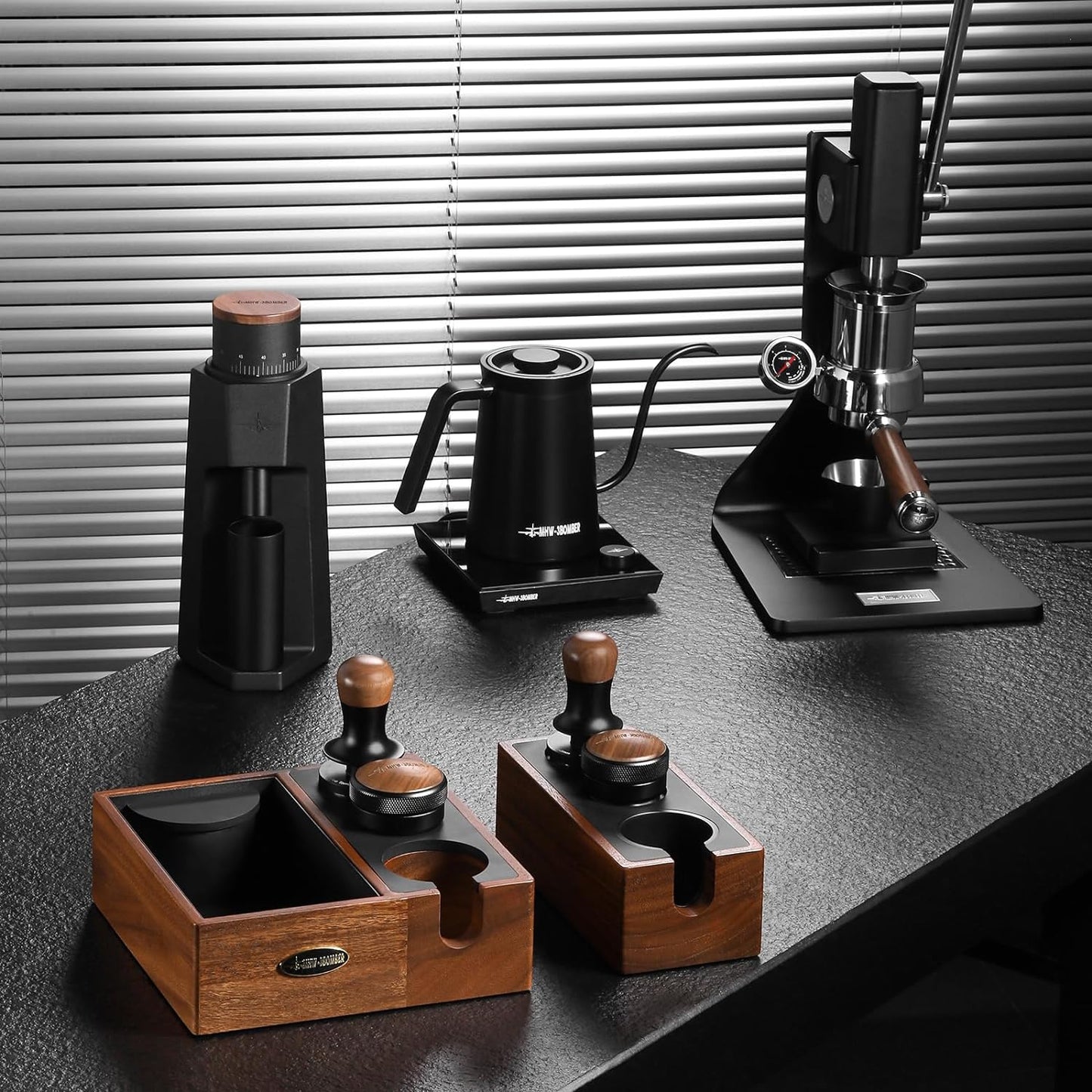 58.35mm Coffee Distribution Barista Tool MHW-3BOMBER Adjustable Height To Fit 58mm Portafilter